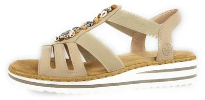 Productafbeelding van Rieker Morelia Damenschuhe Sandalen Flach Beige Freizeit