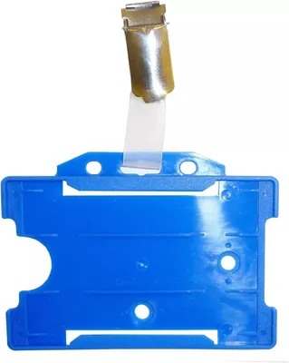Produktbild von 1x BLAU Ausweisset Ausweis-Set Ausweishülle Auswelter Kartenhalter + Milchiger Lasche Clip GROSSE FARBAUSWAHL