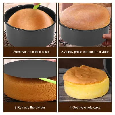 Zdjęcie produktu dla Zestaw form do pieczenia, okrągłe, 2-częściowe, o średnicy 24 cm, z powłoką nieprzywierającą, do ciast i lasagne