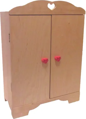 Produktbild von Puppenschrank natur oder rosa aus Holz