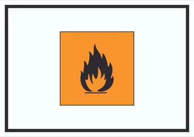 Produktbild von Schild Gefahrensymbol Entzündbar Symbol Brand Flamme A0 (841x1189mm)