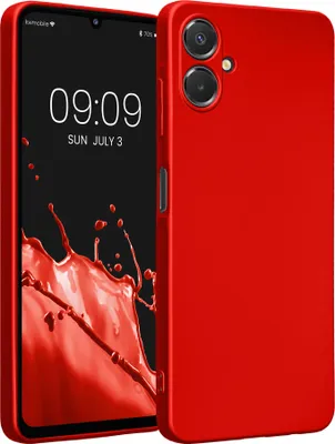 Produktbild von kwmobile Handyhülle für Samsung Galaxy A06 Hülle - weiche Silikon Case metallisch schimmernd - Schutzhülle Cover - Metallic Dunkelrot