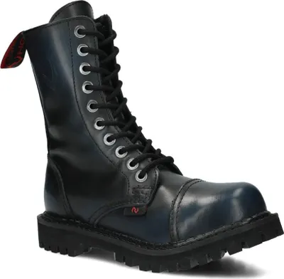 Produktbild von NAGABA Stahlkappenschuhe Damen Herren Stiefel 10-Loch - Leder - Marineblau – Schwarz - 40