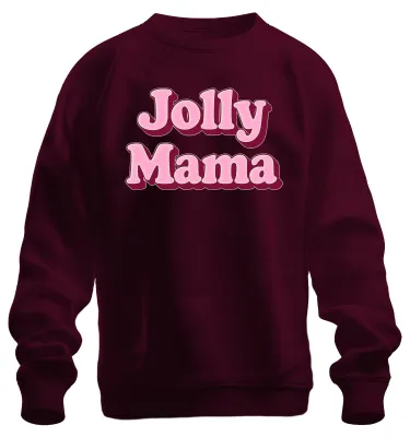 Produktbild von Jolly Mama Geschenk für Mama Muttertag Retro Schriftzug Pink Sweatshirt Pullover, Burgundy, S