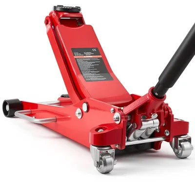 Produktbild von Hydraulischer Rangierwagenheber - Aluminium - Tragkraft 3 t - Flachbauweise für Sportwagen, SUV & Pickups - Doppelkolben-Schnellhub - Hubbereich 85–515 mm - Rot