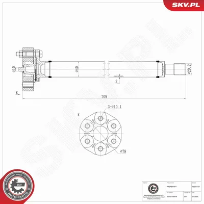 Produktbild von ESEN SKV Kardanwelle Gelenkwelle Achsantrieb für BMW X5 (E70) 76SKV137