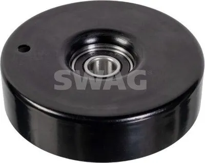 Image de SWAG 10 03 0010 : Poulie de tension pour courroie trapézoïdale, diamètre 110 mm, compatible avec les modèles MERCEDES-BENZ suivants : Classe C berline (W203), Classe C break (S203), Classe S berline (W124), SLK