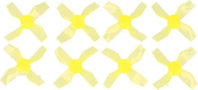 Produktbild von Gemfan 1220 31mm 4 Blatt Propeller 1mm Loch Klar Gelb 4xCW 4xCCW