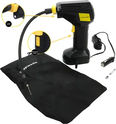 Produktbild von Kompressor mit Digitalanzeige, für KFZ- und Fahrrad-Reifen, Luftmatratze etc., mit  2  Adaptern, Druckluftschlauch, Aufbewahrungstasche, Kabel ca. 3,45 m, 150 PSI/ 10 Bar