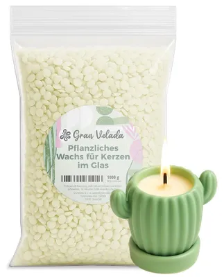 Produktbild von Gran Velada - Pflanzliches Kerzenwachs Granulat für Kerzen im Glas 5 kg