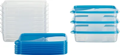 Produktbild von MiraHome Vorratsdosen Sets verschiedene Größen rechteckig blau – Vorratsdosen mit Deckel Luftdicht – Gefrierdosen für Mealprep – Austrian Quality
