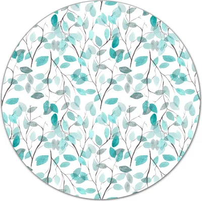 Produktbild von Glas-Herdabdeckplatte Glaskeramikkochfeld-Abdeckung Schneideplatten - 40 cm - Aquarell Quellblatt