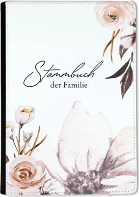 Produktbild von Familienstammbuch, Stammbuch A5 Boho Gold Braun Nature Stammbuch der Familie, für Hochzeit