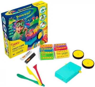 Produktbild von Jovi Tech Crazy Cars Set Modelliermasse für Kinder Monster