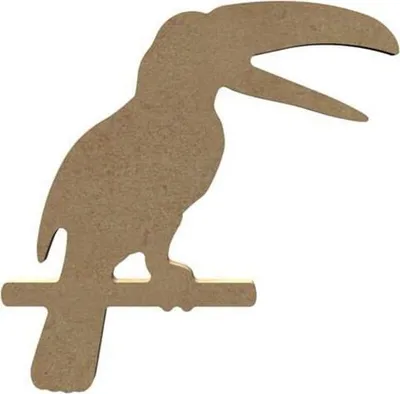 Obrázek produktu pro Tukan z MDF dřeva na dekorace - 15 cm