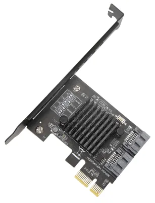 Obrázok produktu pre Rozširujúca karta PCIe na SATA 3.0 s 2 portmi, rýchlosťou 6 Gb/s, vysokorýchlostná multifunkčná podpora, karta RAID radiča PCIe SATA III pre Windows 7, 8, 10 a 11