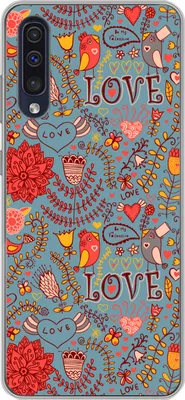 Produktbild von MuchoWow® Handyhülle Schutzhülle Hülle für Telefoonhoesje Samsung Galaxy A30s Mädchen - Vogel - Liebe - Muster - Mädchen - Kinder - Kinder Silikon Softcase Handy Hülle - Karteninhaber