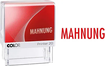 Produktbild von COLOP Textstempel Printer 20 "MAHNUNG" mit Textplatte