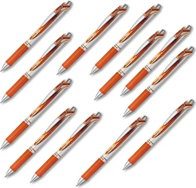 Image de 12x PENTEL EnerGel stylo gel BL77 medium encre ORANGE