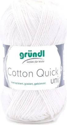 Produktbild von Gründl Baumwolle quick uni,50g.100%Baumwolle,mercerisiert,Häkel- u. Strickgarn,50g / 125 m,NS 3-4 101