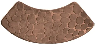 Produktbild von Waschbare, rutschfeste, gebogene Duschmatte fürs Badezimmer (braun)