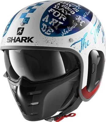 Produktbild von Shark S-Drak 2 Tripp In Jethelm, weiß/schwarz, XS (53/54)