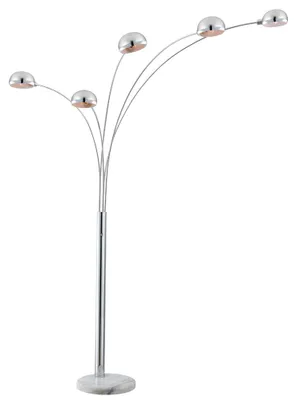 Produktbild von Elegante LED Stehleuchte aus Metall mit Marmorsockel