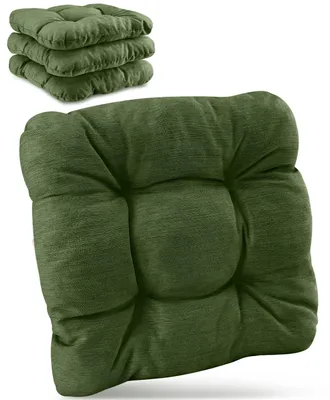 Productafbeelding van Beautissu set van 4 premium stoelkussens, donkergroen, HighLux, 40x40x8 cm