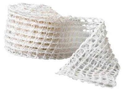 A roll of white netting is shown against a white background.