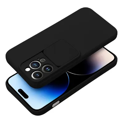 Produktbild von SlideSoft Case Hülle mit Kameraschutz Bumper TPU Hülle Stoßfest Handyhülle kompatibel mit iPhone 15 Pro Max Schwarz