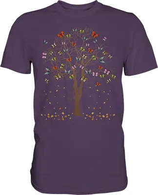 Produktbild von Frauen Schmetterlinge Baum T-Shirt – Urban Purple / XL