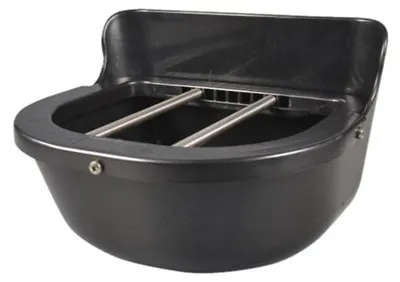 Produktbild von Polypropylen Fohlen-Futtertrog | mit Gittern | schwarz | (8,5 L)