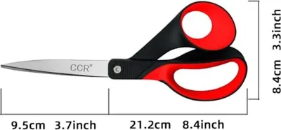Linkshändige Schere 21,5 cm - Bequeme Haushalts- und Bastelschere für Schulen und Büros