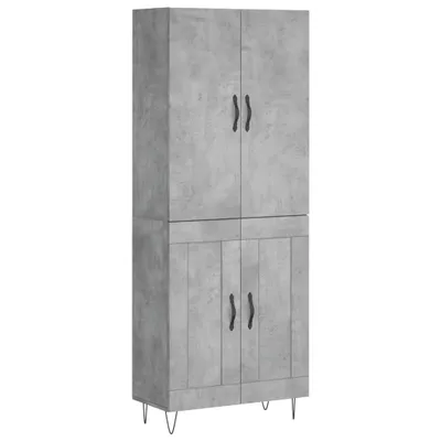 Produktbild von Highboard Betongrau 69,5x34x180 cm Holzwerkstoff