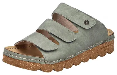 Produktbild von Rieker FSK Damen Pantoletten Sandalen Hausschuhe hellgrün 43