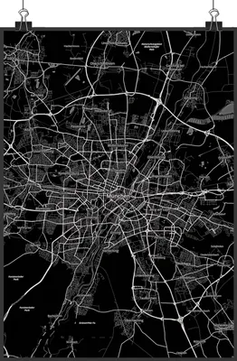 Produktbild von Mr. & Mrs. Panda Bild Munich DIN A2 - Geschenk, Stadt, Posterdruck, wanddruck, Plakat, Dorf Karte Landkarte Map Stadtplan, drucke, Wanddekoration