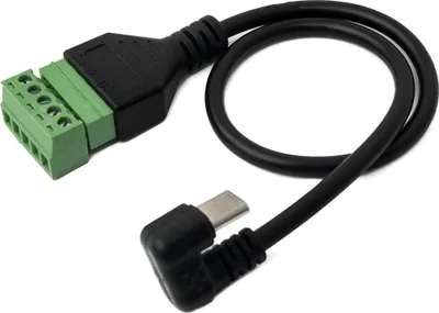 Zdjęcie produktu dla SYSTEM-S Kabel USB 3.1 30 cm wtyczka typu C do 5-pinowej wtyczki kątowej 180° czarny