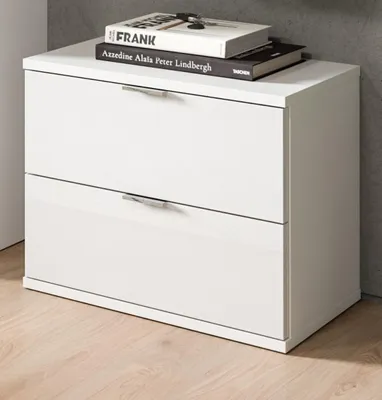Produktbild von Garderobe Sitzbank "SystemX" in weiß Hochglanz Schuhschrank 52 x 42 cm