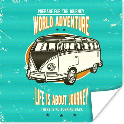 Produktbild von MuchoWow® Poster Oldtimer - Oldtimer - Auto 50x50 cm - Wohnzimmerdekoration