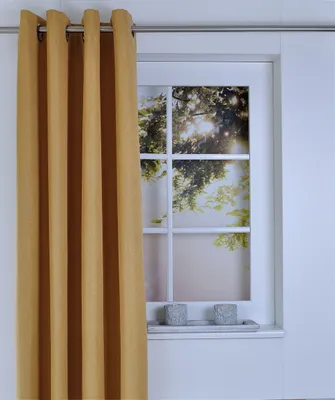 Produktbild von Vorhang Verdunkelung Ösenschal Thermo Dimout curry - Höhe 140 x 245 cm