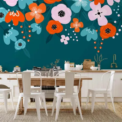 Produktbild von Vlies Fototapete - Colorful Bloom - Third Variant 150x105 cm Blumen b-A-0915-a-d