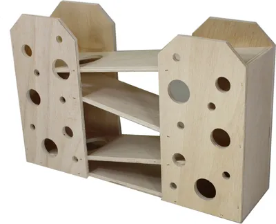 Produktbild von Elmato 12101 Mäuse Rennbahn Mäusehaus Spielplatz, 40x11x26cm