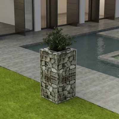 Obrázok produktu pre Maison Exclusive - Gabiónový vyvýšený záhon, oceľ 50x50x100 cm
