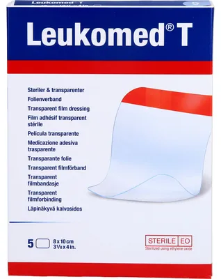 Produktbild von LEUKOMED TRANSP. STERILE PFLASTER 8x10 cm, 5 St PFL