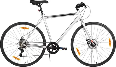 Produktbild von Aluminium Rennrad Silber – 7-Gang Fahrrad für Herren & Damen – Doppel-Scheibenbremse – Leichter Rahmen – 700C – Größe M (71 cm)