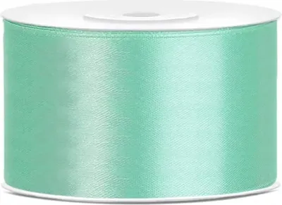 Produktbild von 25m Satin Geschenkband mint 38mm breit
