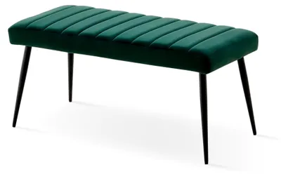 Produktbild von Esszimmer Sitzbank 101 cm mit Samtpolsterung, Polsterbank mit Metallbeinen, Bettbank, Garderobenbank, Küchenbank, Esszimmerbank für Flur und Schlafzimmer