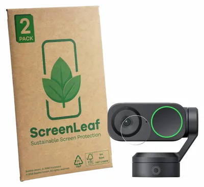 Produktbild von 2x ScreenLeaf Schutzfolie für Insta360 Link 2 (Linse) nachhaltiger Displayschutz Display Schutz Folie Klar Transparent