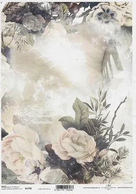 Produktbild von ITD Reispapier Decoupage Bastelpapier Softpapier, R1798 Blumen