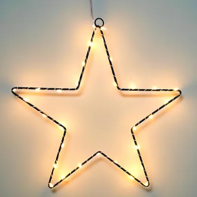 A star-shaped LED light decoration.